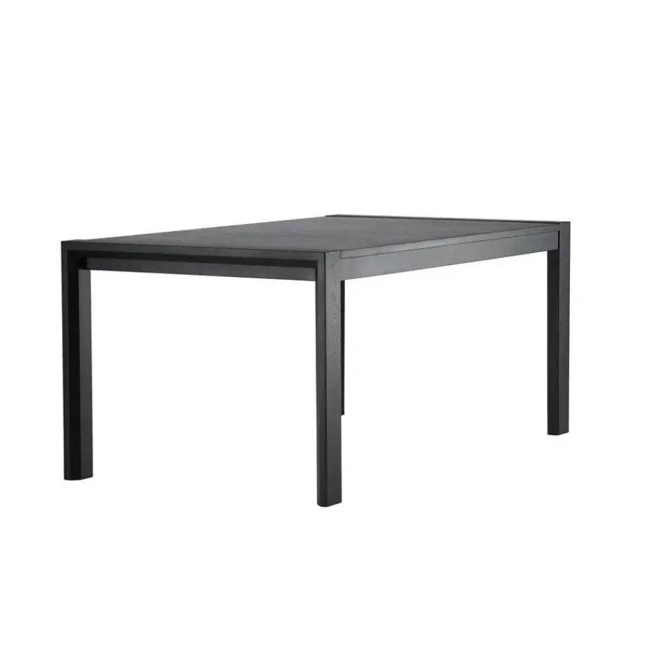 Fjôrd Eettafel Uitschuifbaar - Zwart Eikenhout - 170x95x75cm - Slider Hot