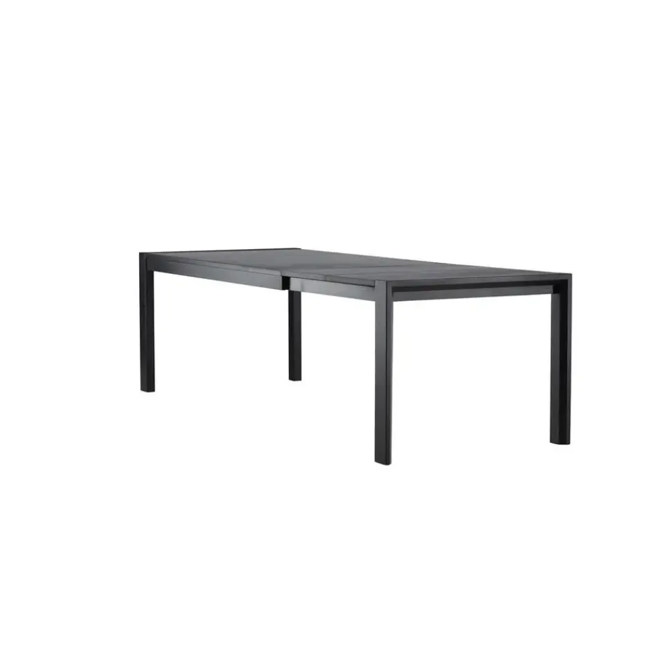 Fjôrd Eettafel Uitschuifbaar - Zwart Eikenhout - 170x95x75cm - Slider Hot