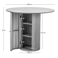 Nordlys Eettafel voor 4 personen van massief grenen D90 Discount