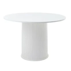 Giga Living Eettafel Wit Eikenhout - Rond - Ø120x75cm - Nola Online