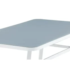 Fjôrd Eettafel Wit Grijs Glas - 160x90x74cm - Virya Best