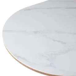 Giga Meubel Eettafel Wit Keramiek/Walnoot - 200x90x77cm - Alba