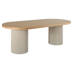 House Nordic Eettafel Zand/Naturel - Deens Ovaal - 220x100x75cm - Solva