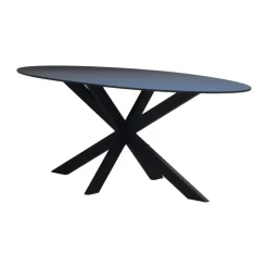 Giga Meubel Eettafel Zwart Fenix Metaal - 200x90x76cm - Harper