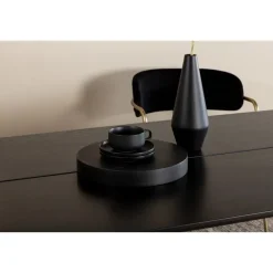 Fjôrd Eettafel Zwart Hout - 190x90x75cm - Pelle New