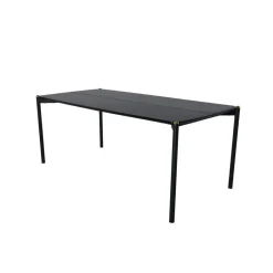 Fjôrd Eettafel Zwart Hout - 190x90x75cm - Pelle New