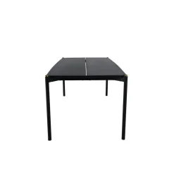 Fjôrd Eettafel Zwart Hout - 190x90x75cm - Pelle New