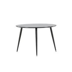 Fjôrd Eettafel Zwart Hout - 115x115x75cm - Dipp Best