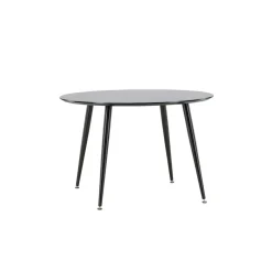 Fjôrd Eettafel Zwart Hout - 115x115x75cm - Dipp Best