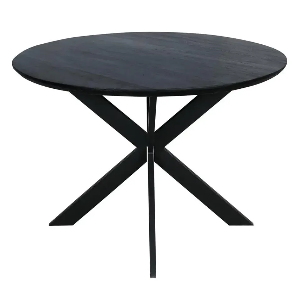 StarFurn Eettafel Zwart Hout - 110x110x76cm - Ferris