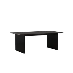Fjôrd Eettafel Zwart Hout - 200x100x75cm - Vail Discount