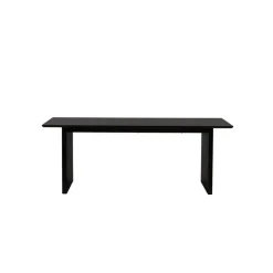 Fjôrd Eettafel Zwart Hout - 200x100x75cm - Vail Discount