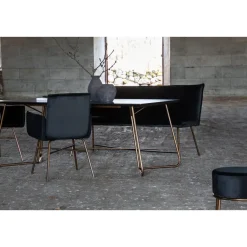 Fjôrd Eettafel Zwart Hout - 190x90x75cm - Petra Distressed New