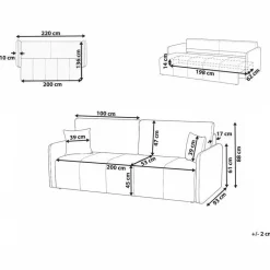 Leen Bakker EGGE - Driezitsbank - Goudbruin - Fluweel Best
