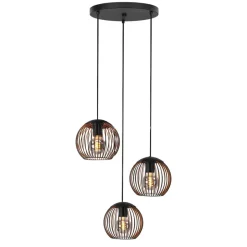 EGLO Almanzora Hanglamp - E27 - Ø 46.5 cm - Staal - Zwart/Koper Best