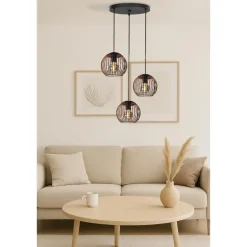 EGLO Almanzora Hanglamp - E27 - Ø 46.5 cm - Staal - Zwart/Koper Best