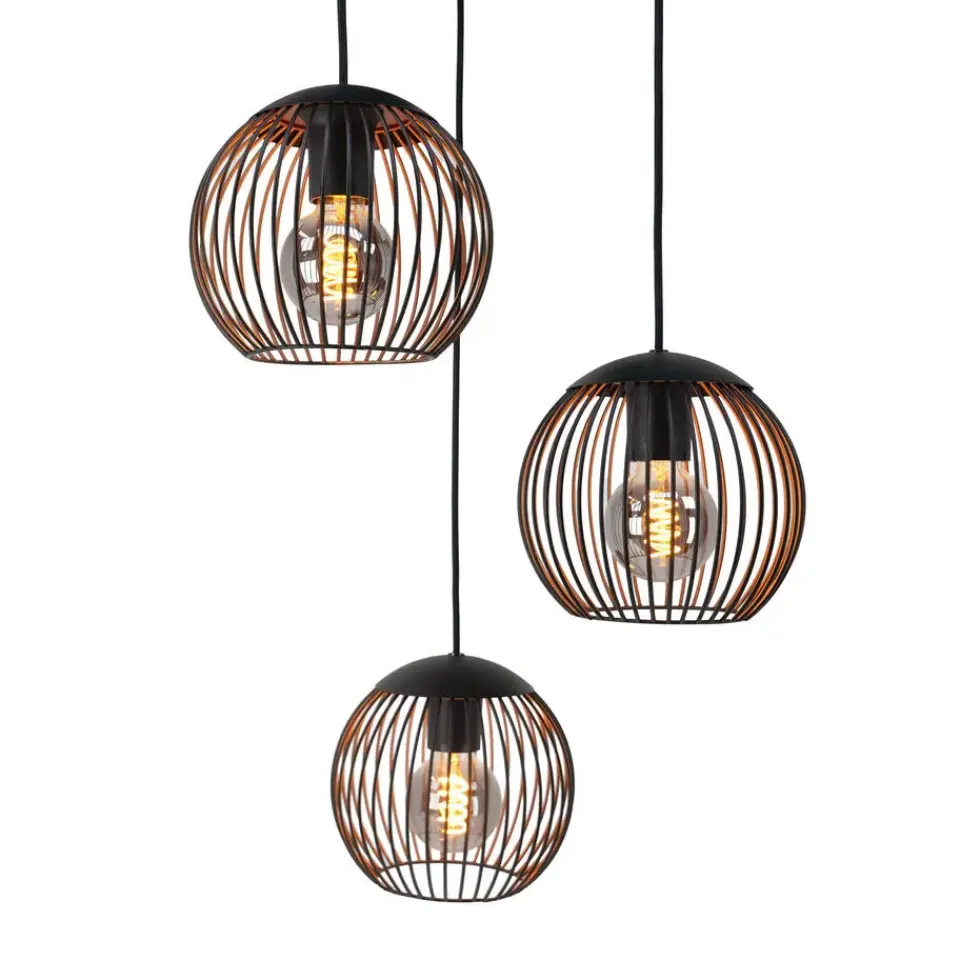 EGLO Almanzora Hanglamp - E27 - Ø 46.5 cm - Staal - Zwart/Koper Best