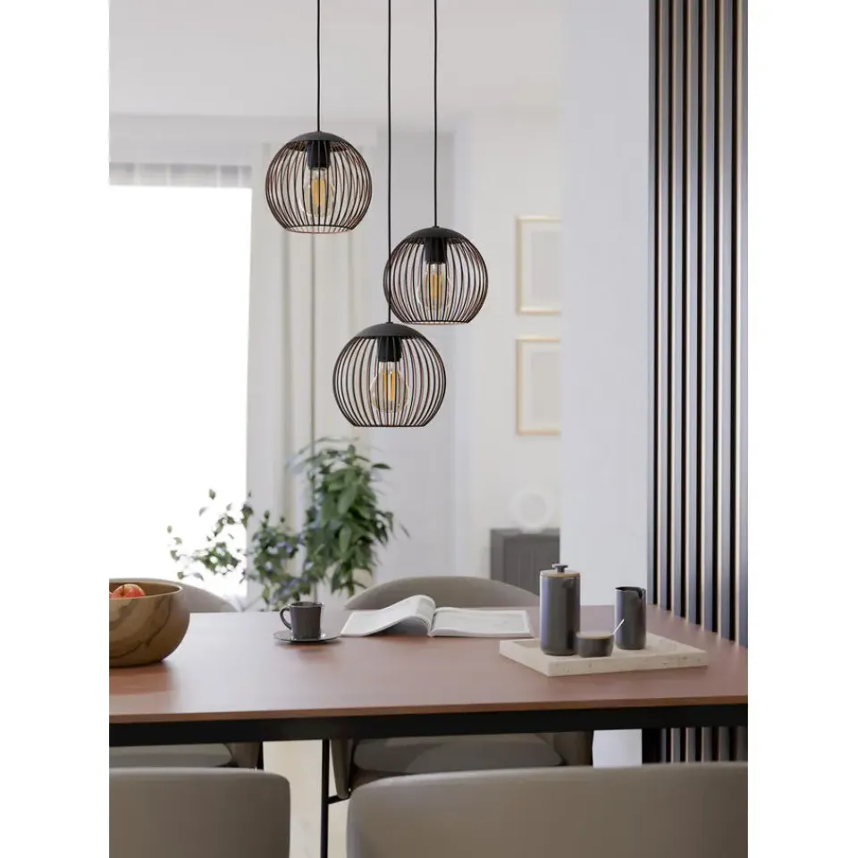 EGLO Almanzora Hanglamp - E27 - Ø 46.5 cm - Staal - Zwart/Koper Best