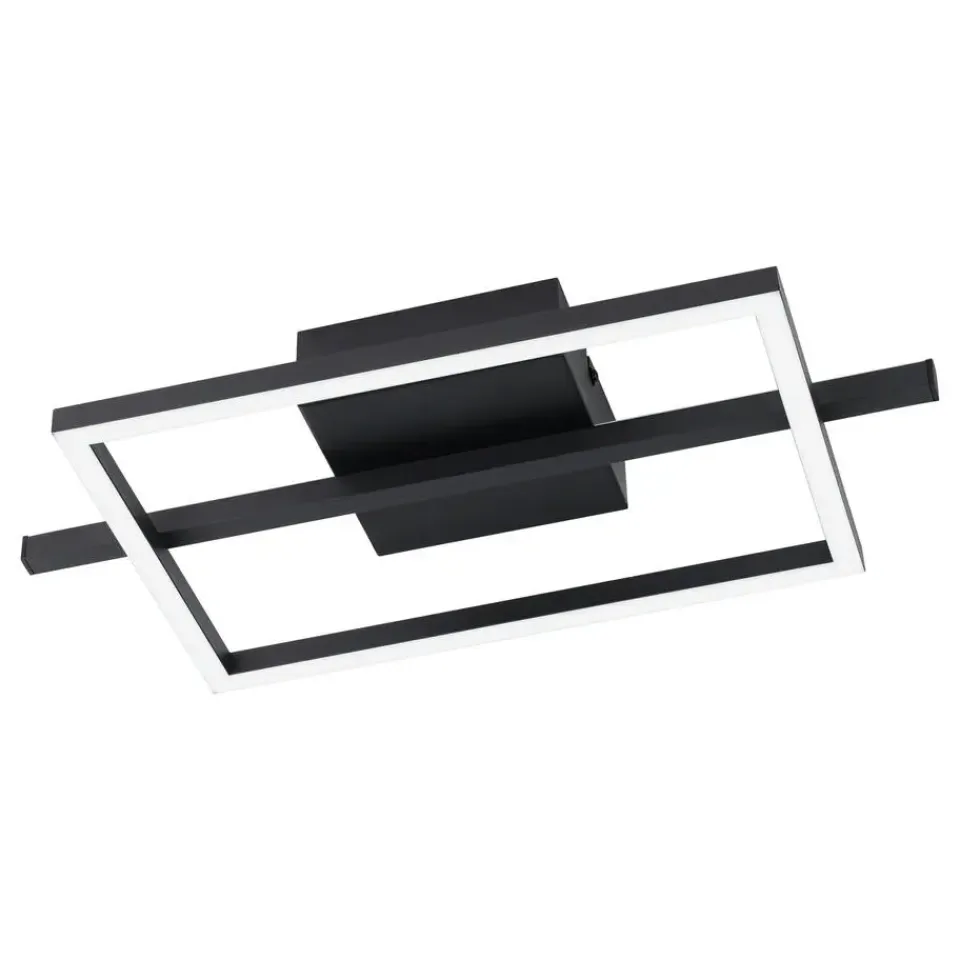 EGLO Amandolo Plafondlamp - LED - 40 cm - Zwart/Wit - Instelbaar RGB New