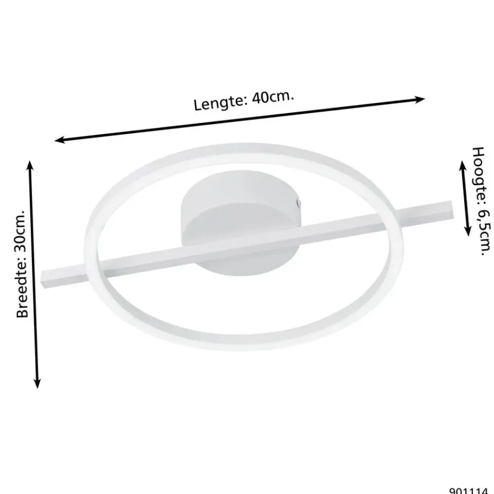 EGLO Amandolo Plafondlamp - LED - 40 cm - Wit - Instelbaar RGB Sale