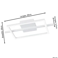 EGLO Amandolo Plafondlamp - LED - 40 cm - Wit - Instelbaar RGB Discount