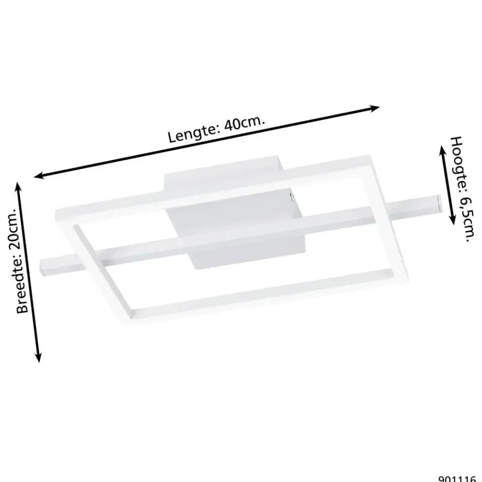 EGLO Amandolo Plafondlamp - LED - 40 cm - Wit - Instelbaar RGB Discount