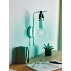 EGLO Apricale Wandlamp - E27 - Leer - Zwart/Bruin New