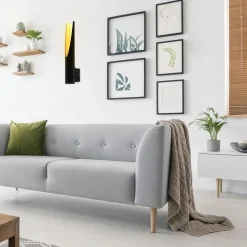 EGLO Barbotto Wandlamp - 1-lichts - GU10 - 39 cm - Zwart/Goud New