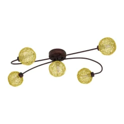 EGLO Caris 1 Plafonnière - G9 - Aluminium - Goud/Roest Online