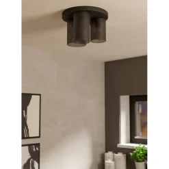 EGLO Colomera Plafondlamp - E27 - Ø 35 cm - Zwart/Mat Grijs Hot