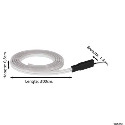 EGLO connect.z Flatneon Z LED Strip - 300 cm - Wit Sale