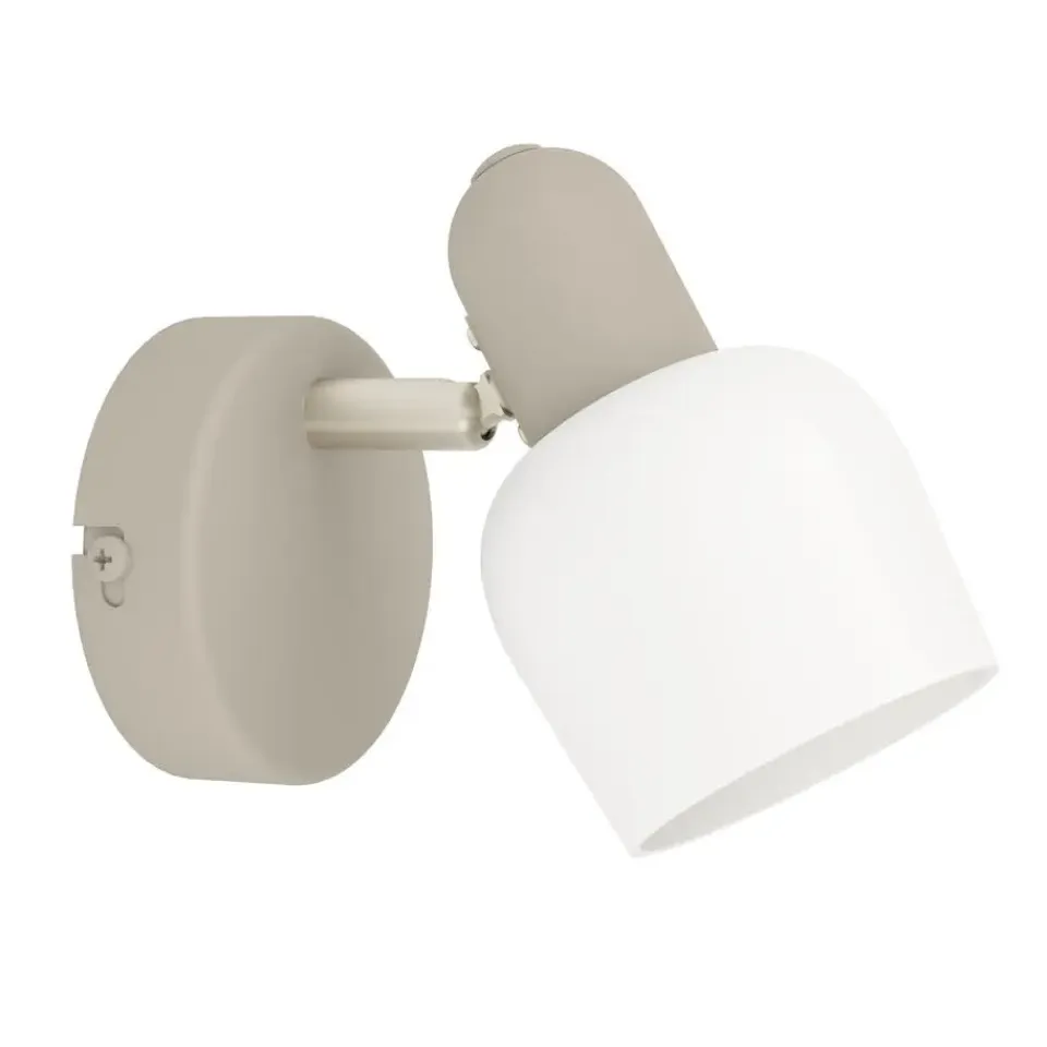 EGLO Corato Spot - E14 - 15.5 cm - Wit/Beige - Glas Discount