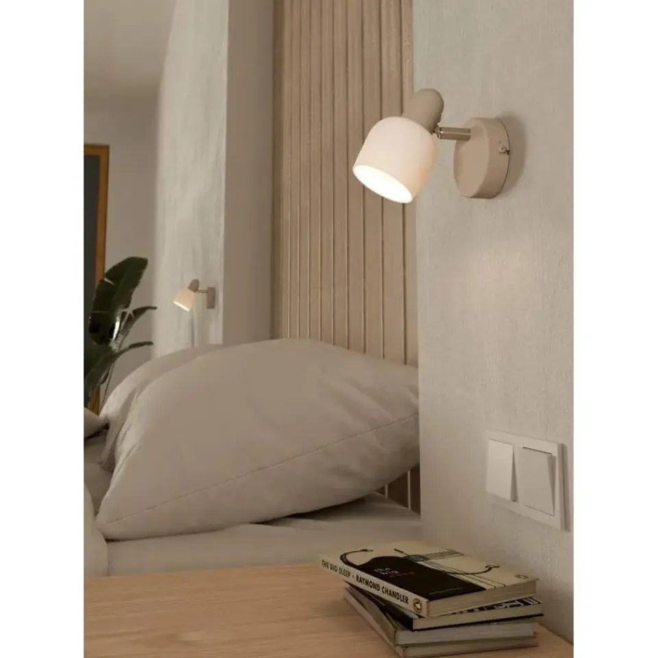 EGLO Corato Spot - E14 - 15.5 cm - Wit/Beige - Glas Discount