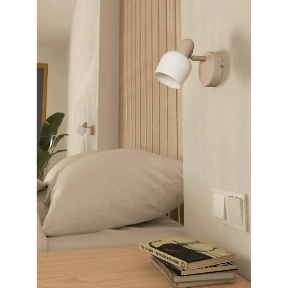 EGLO Corato Spot - E14 - 15.5 cm - Wit/Beige - Glas Discount