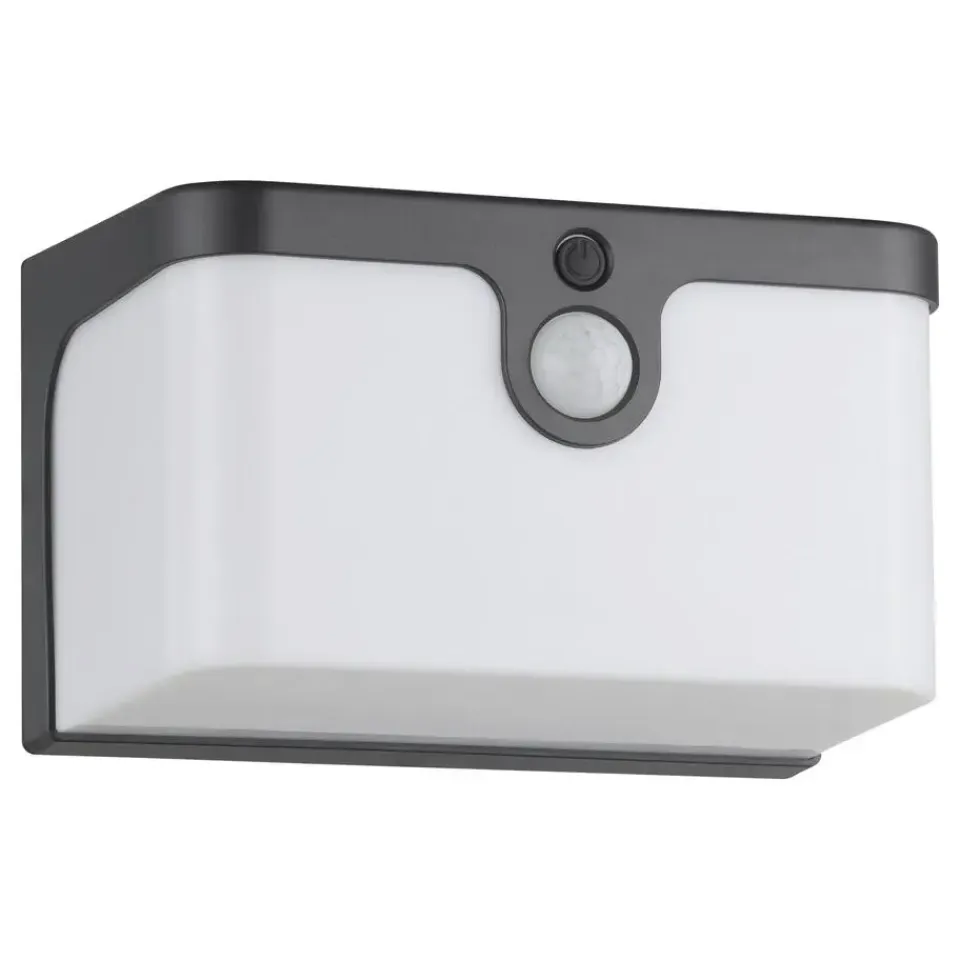 EGLO Croara Solar Wandlamp - LED - 15 cm - Antraciet/Wit Discount