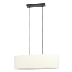 EGLO Febres Hanglamp - E27 - teddy stof - Zwart/Wit Online