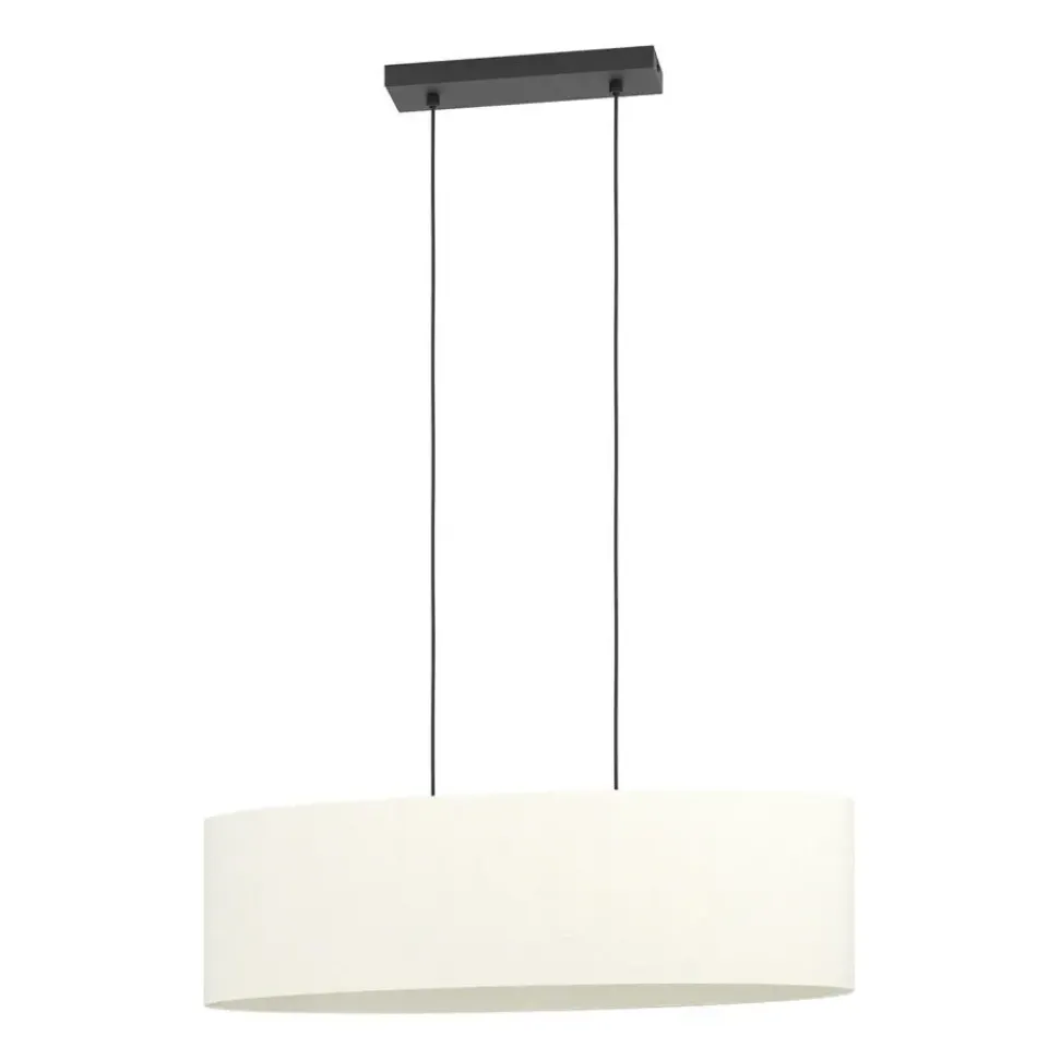 EGLO Febres Hanglamp - E27 - teddy stof - Zwart/Wit Online