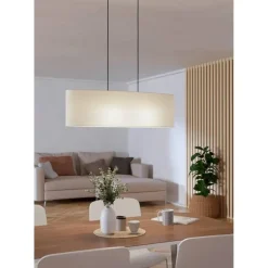 EGLO Febres Hanglamp - E27 - teddy stof - Zwart/Wit Online
