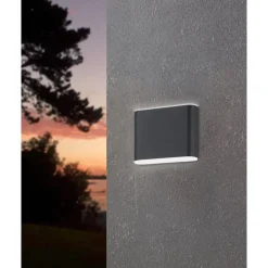 EGLO Grutti Wandlamp - LED - 11,5 cm - Antraciet Discount