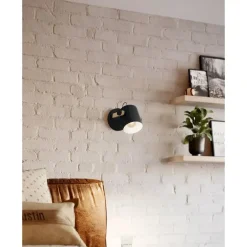 EGLO Hornwood Wandlamp - 1 lichts - Ø17cm. - E27 - Hout/zwart Clearance