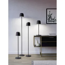 EGLO Mannera-L Staande lamp - USB-C - H 140 cm - Zwart Clearance