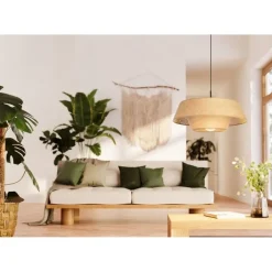 EGLO Marford Hanglamp - E27 - Ø 50 cm - Zwart/Natuur/Raffia Hot