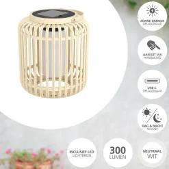 EGLO Marliano Solar Tafellamp - 24 cm - Bruin/Zwart/Wit Online