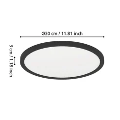 EGLO Minerario Plafonnière - LED - Kunststof - Zwart/Wit New