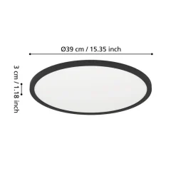 EGLO Minerario Plafonnière - LED - Kunststof - Zwart/Wit Hot