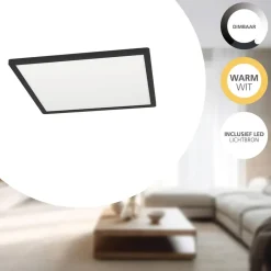 EGLO Minerario Plafonnière - LED - Kunststof - Zwart/Wit Outlet