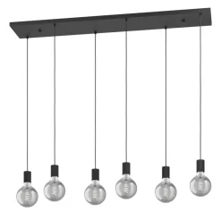 EGLO Nogalte hanglamp - E27 - 130 cm - Rechthoek - Zwart Best