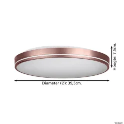 EGLO Orotava Plafonnière - remote - 39.5 cm - Mokka Hot