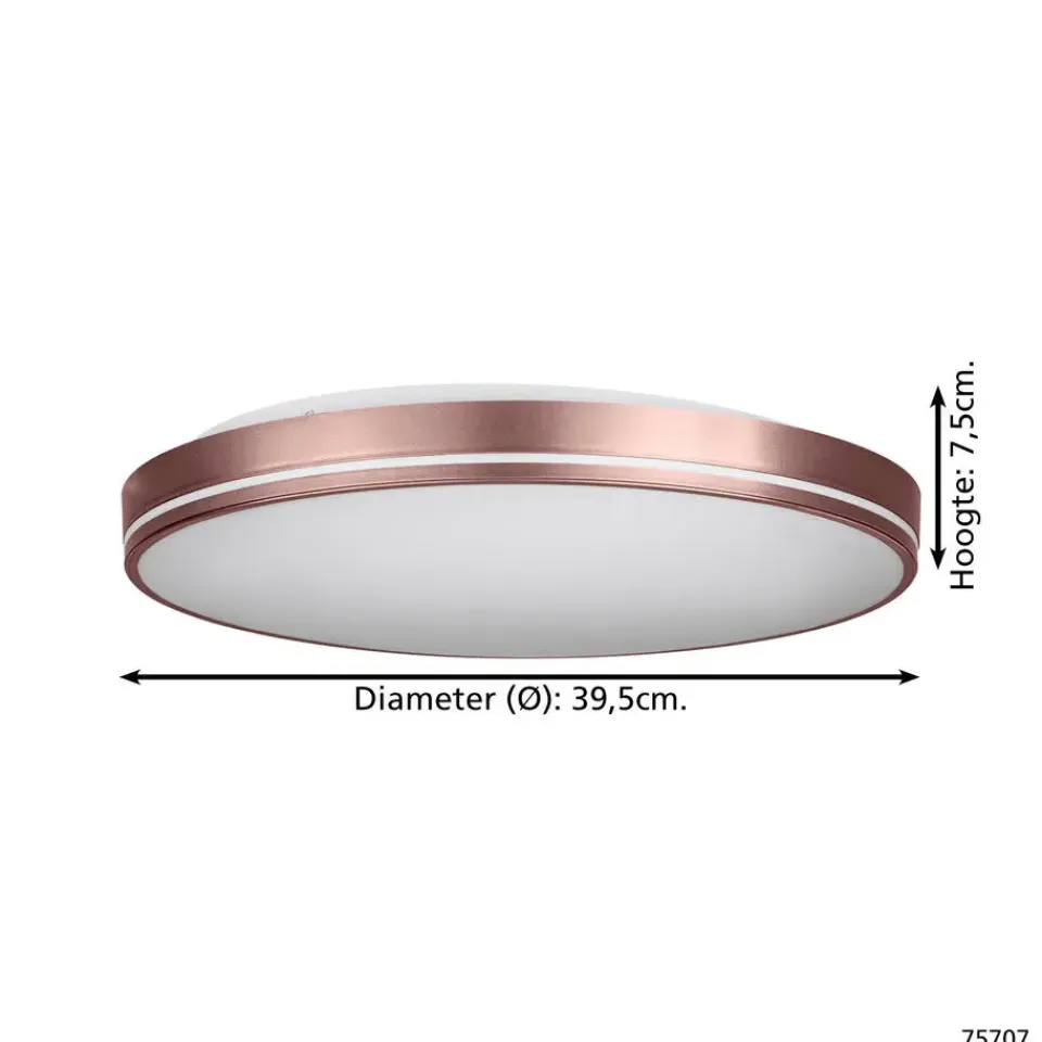 EGLO Orotava Plafonnière - remote - 39.5 cm - Mokka Hot