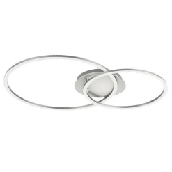 EGLO Palmaves 3 Plafonnière - LED - 55 cm - Zilvergrijs Online